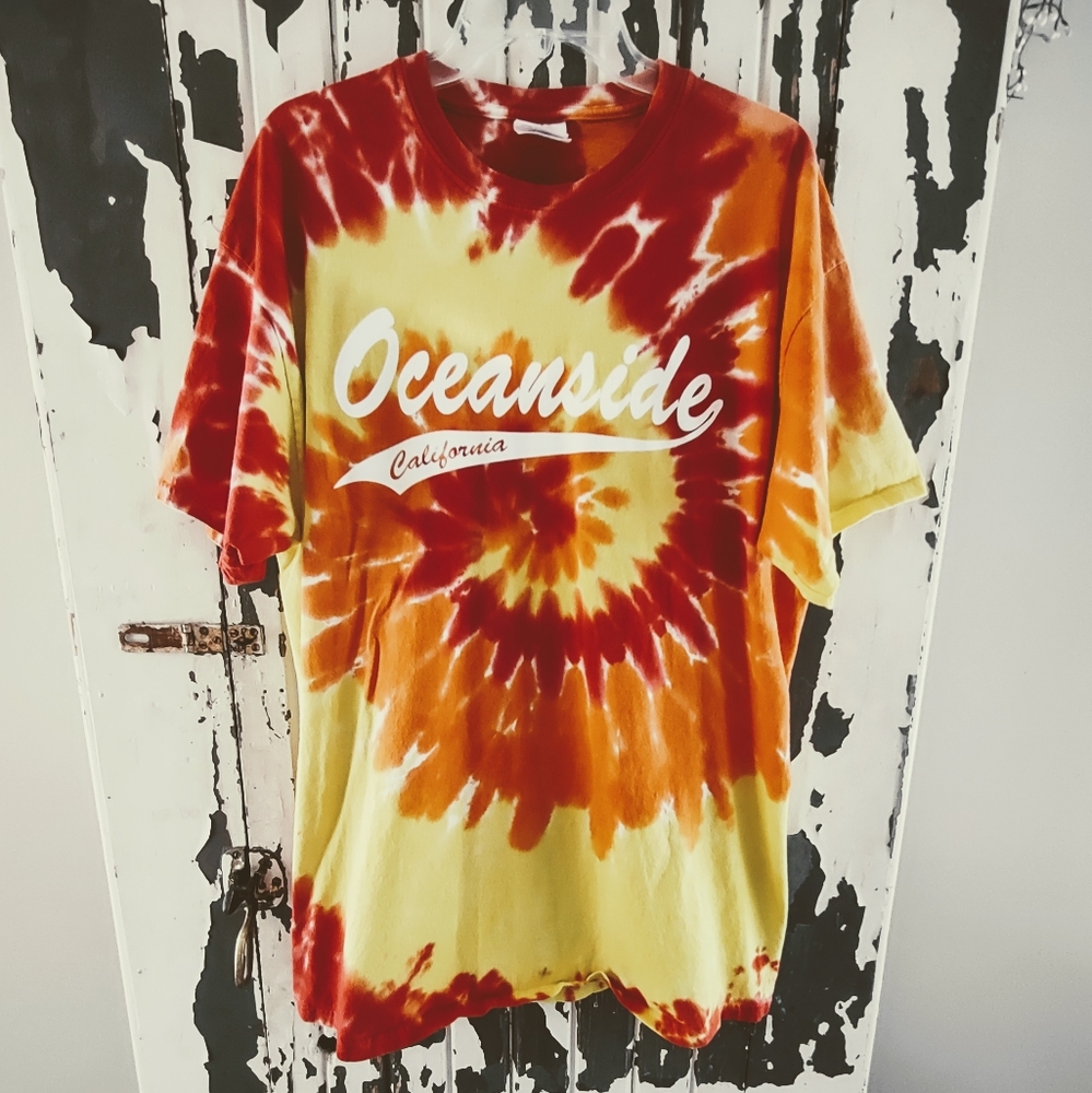 TIE DYED OCEANSIDE SHORT SLEEVED TEE XL